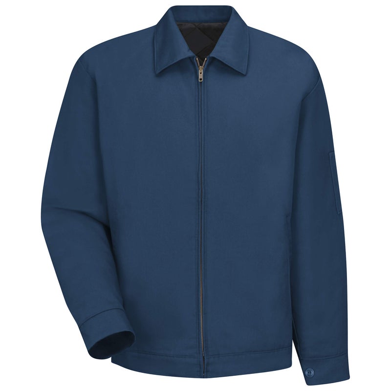 Red Kap Men's Slash Pocket Quilt-Lined Jacket, Navy, Large - Image 3